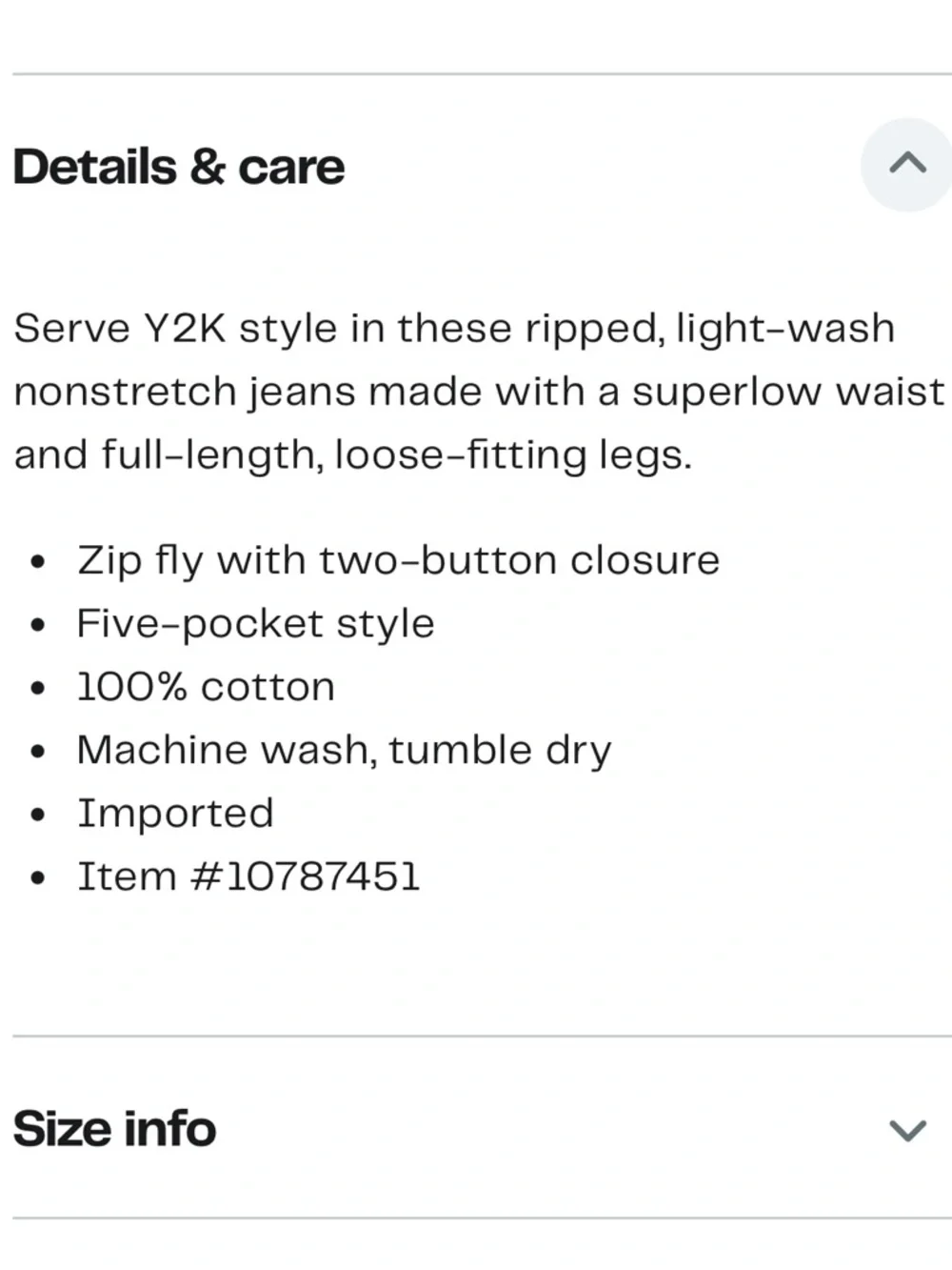 Levi’s Ripped Superlow Loose Jeans - Picture 4 of 9